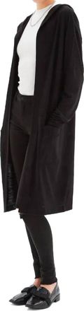 Chrldr Valery Hooded Cardigan In Black
