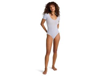 Commando Ballet Body Cap Sleeve Bodysuit Womens Underwear Periwinkle, Cotton/Elastane/Nylon