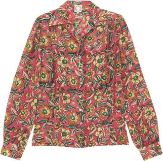 Ines De La Fressange Overhemden, Dames, Roze, L, Katoen, Rita Printed Shirt