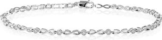 Vir Jewels 1/12 cttw Diamond Bracelet for Women, Round Lab Grown Diamond Bracelet in.925 Sterling Silver, Prong Setting, 7.5 Inch
