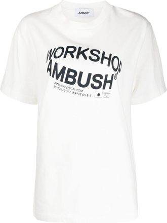 AMBUSH White Logo Cotton T-shirt