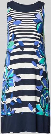 Betty Barclay Knielanges Kleid aus Viskose-Mix mit Rundhalsausschnitt in Marine, Gr&ouml;&szlig;e 36