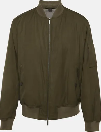 HUGO BOSS Boss By Hugo Boss Army Green Gabardine Bomber Jacket