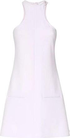 Courr&egrave;ges A-lijn Mouwloze Scuba Jurk - Dames - Korte kleedjes - Roze - S - Polyester - Kleedjes