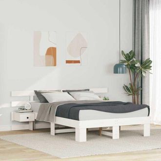vidaXL Estructura De Cama Con Caj&oacute;n Blanco Vidaxl