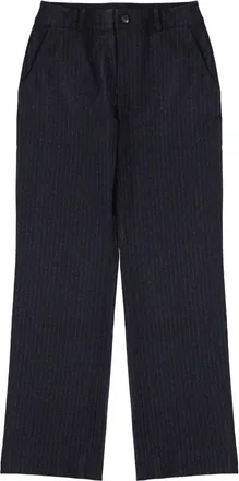 Paloma Wool Black Recycled Wool Pinstripe Straight-Leg Pants