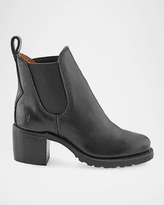 Frye Sabrina Leather Chelsea Boots
