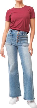 Dear John Denim Fiona High Rise Wide Leg In Ardent Pockets