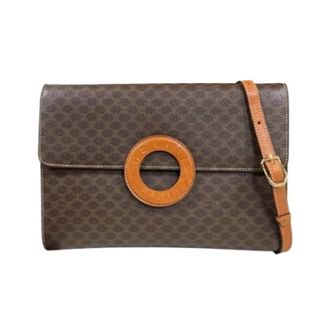 Celine Pre-owned Cross Body Bags, female, Brown, Size: ONE SIZE Pre-owned Vintage Clutch Shoulder Bag