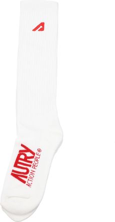 Autry Herens Sokken En Enkelbandjes Katoen Wit/Rood