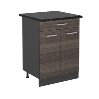 Vicco Mueble Bajo De Cocina R-line, Gris Noble, 60 Cm, Et Antracita, Vicco