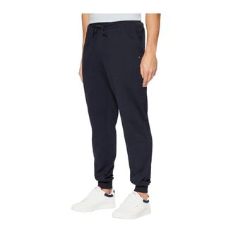 Tommy Hilfiger Sweatpants, male, Blue, Size: 2XL Cotton Trousers with Front Pockets