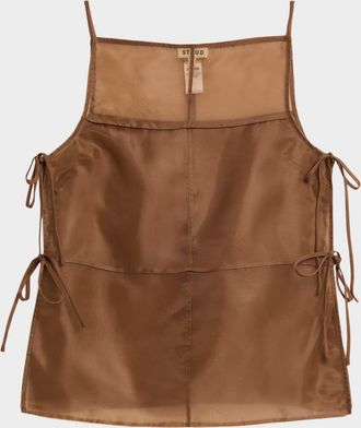 Staud Chandler Paneled Sheer Top