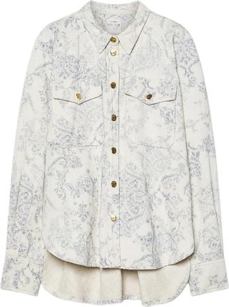 Forte_Forte My Shirt - Dames - Overhemden - Paars - L - Katoen - Overhemden