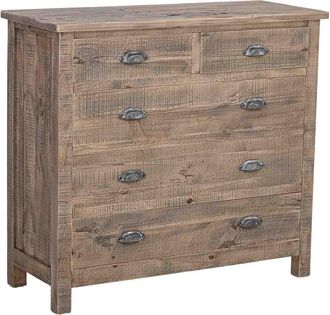 Wanderlust Deco C&oacute;moda De Madera Marr&oacute;n 90x40x100h Cm