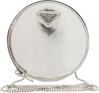 Prada Pre-owned Vintage Crossbody - Dames - Vintage Schoudertas - Grijs - ONE Size - Leer - Vintage
