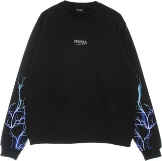 Phobia Archive Lightning Crewneck Sweatshirt - Heren - Sweatshirts - Zwart - L - Katoen - Hoodies & sweatvesten
