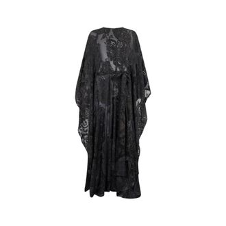 Roberto Cavalli Gowns, female, Black, Size: S Sheer Silk Kaftan
