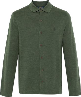 Polo Ralph Lauren Polo Pony-embroidered cardigan - men - Wool - S - Green