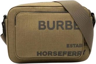 Burberry Pre-owned Cross Body Bags, female, Brown, Size: ONE SIZE Pre-owned Canvas Crossbody Bag