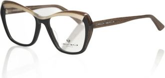 Frankie Morello Zwart Cat Eye Brilmontuur - Dames - Brillen - Veelkleurig - ONE Size - Leer - Accessoires