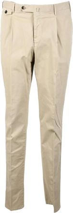 Pantaloni Torino Broek - Heren - Slim Fit Broeken - Beige - W30 - Katoen - Broeken