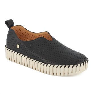 Andrea Womens Slip On Moccasins In Navy