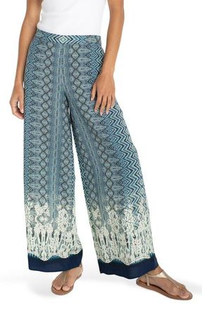 Liverpool L.A. Pull-On Ankle Wide Leg Pants in Nomad Ikat Prnt at Nordstrom, Size X-Small