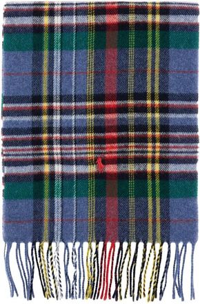 Polo Ralph Lauren Accessoires, Heren, Veelkleurig, ONE Size, Wol, Geruite Sjaal