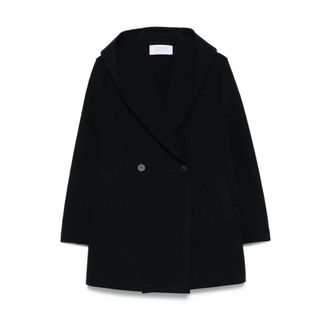 Harris Wharf London Dames, Mantels, Blauw, Maat: XS Wol