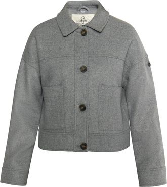 Dreimaster Dreimaster Tussenjas gemaakt van een wolmix Dames grijs melange