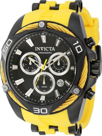 Invicta Bolt 43767 Heren Horloge - Quartz Uurwerk - Roestvrij Staal met zwarte Wijzerplaat - 50mm