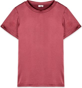 Oltre Viscose Satin Blouse - Dames - Blouses - Rood - L - Satijn - Overhemden