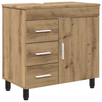 vidaXL Unidad De Tocador De Ba&ntilde;o Roble Artesanal 60 X 35 X 60 Cm Vidaxl
