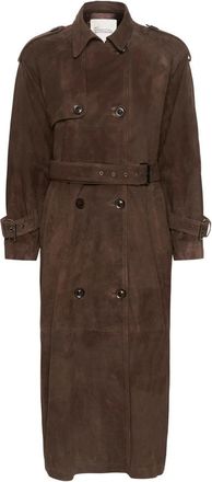 MY ESSENTIAL WARDROBE Taramw Su&egrave;de Trenchcoat - Dames - Trenchcoats - Bruin - S - Su&egrave;de - Jassen