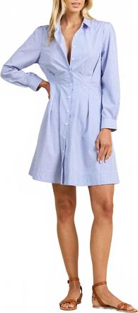 Trovata Lyra Dress In Blue White Stripe