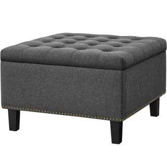 Yaheetech Yaheetech - Banco Almacenaje Asiento Plegable Banco De Entrada Reposapi&eacute;s Banco De Dormitorio Sala De Estar Con Almacenamiento 70x70x45 Cm Banco Plega