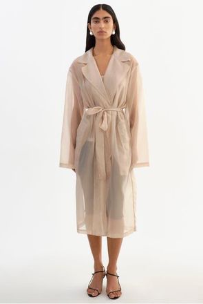 LaMarque Talise | Long Sheer Coat in Beige at Nordstrom, Size X-Large