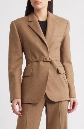 Mango Helsinki Belted Blazer in Medium Brown at Nordstrom Rack