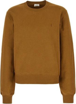 Saint Laurent Felpe Sweatshirt - Heren - Sweatshirts - Bruin - M - Katoen - Hoodies & sweatvesten