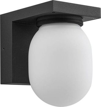 Lucande Lucande L&aacute;mpara De Pared Exterior ovaali En Negro Aluminio