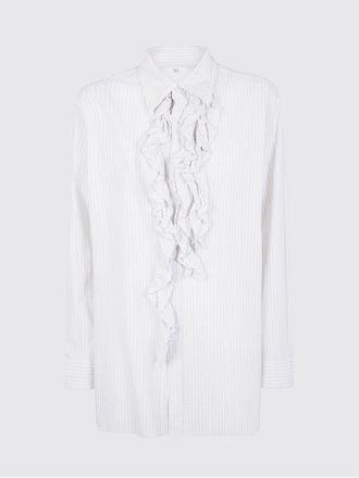 Yohji Yamamoto Camicia YS in cotone a righe con rouches