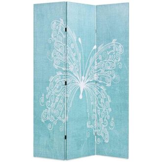 vidaXL Folding Room Divider 120x170 cm Butterfly Blue vidaXL