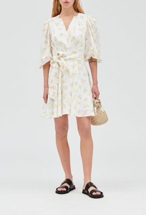 Claudie Pierlot Robe courte portefeuille mimosa