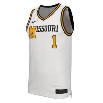 Nike Missouri Basketball Nike Mens College Replica Jersey in White | P32818MISR25-WHT