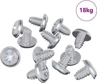 vidaXL Tornillos De Bloqueo 19149 Uds. Plateado Hierro Vidaxl