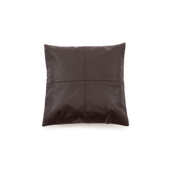 Bazar Bizar Funda de coj&iacute;n de cuero en chocolate 40x40x1 cm