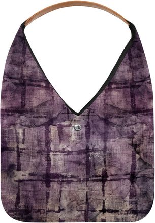 Generic Purple Vintage Mottled Pattern Reusable Lightweight Grocery Bags - Foldable Into Compact Pouch, Washable & Sturdy, Multipurpose for Shopping and Trave