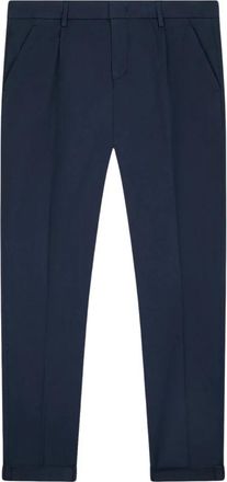Dondup Gaubert Pleated Slim Chino Broek - Heren - Slim Fit Broeken - Blauw - W31 - Katoen - Broeken