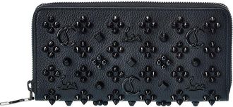 Christian Louboutin Panettone Studded Leather Zip Around Wallet